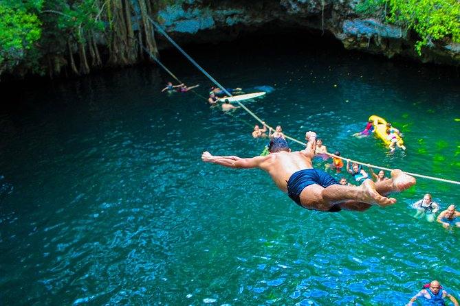 Ultimate 5x1 Combo with ATV, Ziplines, Cenote & Reef Snorkeling - Cenote Verde Lucero, 30 minutes