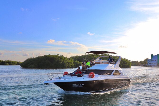 Yacht 48ft Rental in Cancun for up to 15 people - Leaving Sunset Marina in Cancun’s Hotel Zone